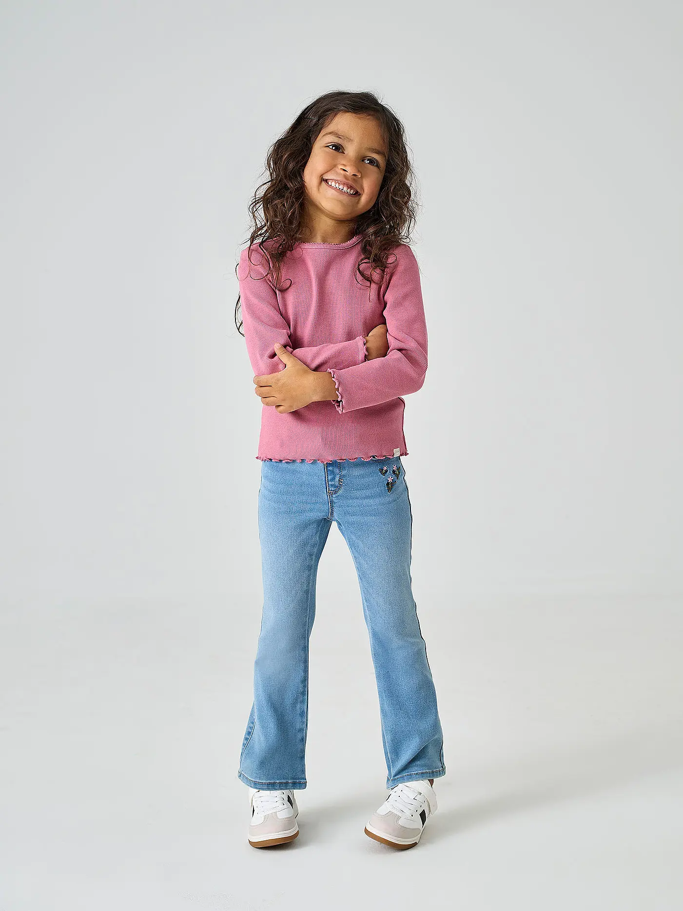 ONLY | Mädchen Jeans Wide Fit KMGROYAL FLARED FLOWER | 